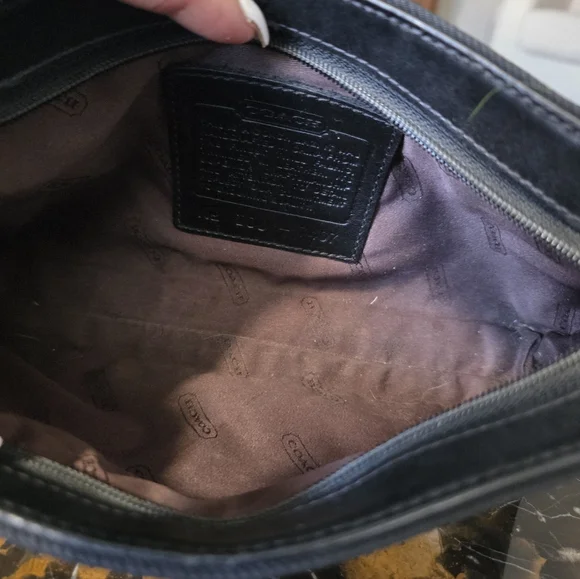 Vtg Coach Mercer Demi 7407 Shoulder bag Black Nylon Canvas Leather trim Y2K - Picture 13 of 17